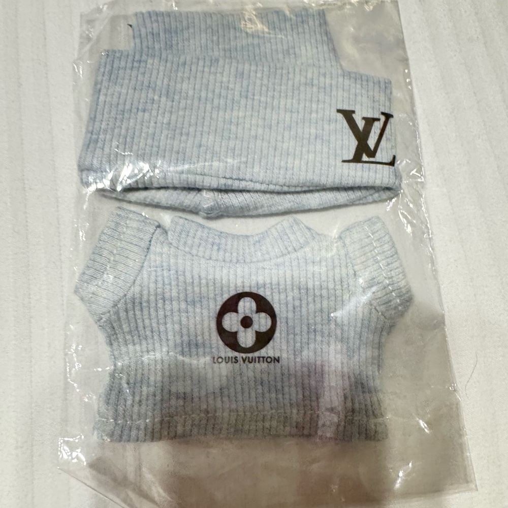 Labubu Toy Grey Knit Ensemble